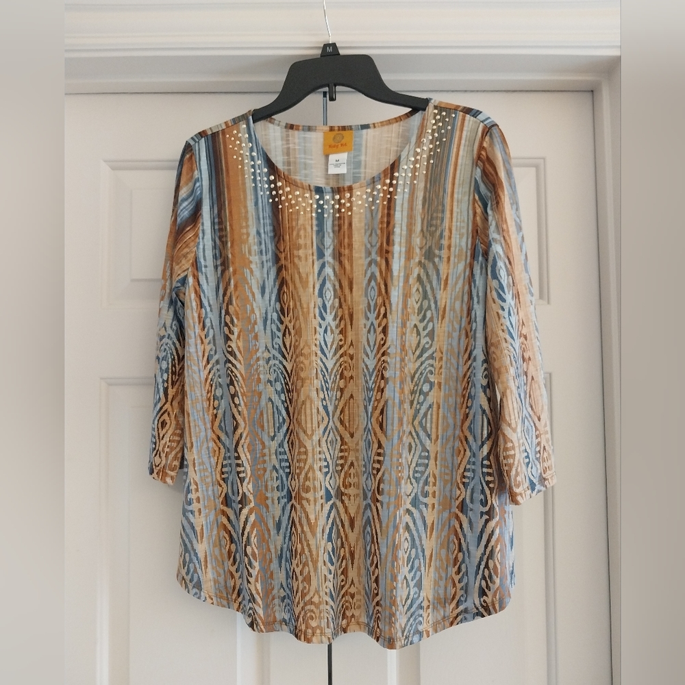 Ruby Road sequined striped blouse